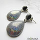 Earrings Carnations Drops of Clay Holographic Earrings Rainbow Effect. Stud earrings. Bionika - Polymer Clay Jewelry (Bionika). Online shopping on My Livemaster.  Фото №2
