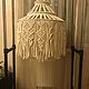Абажур макраме. Потолочные и подвесные светильники. Macrame_ecostyle. Интернет-магазин Ярмарка Мастеров.  Фото №2