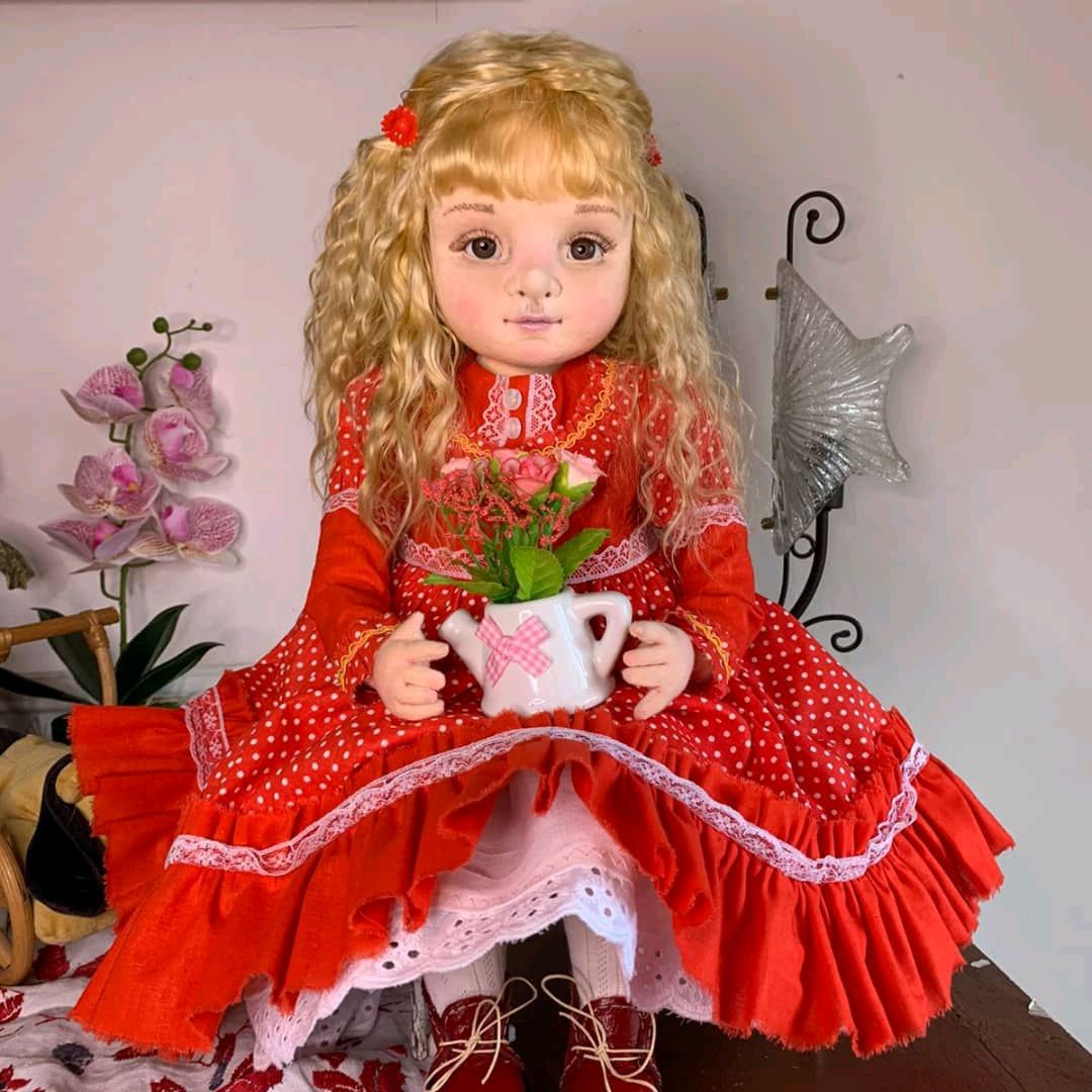 Шарнирная, интерерная, текстильная, будуарная кукла, Шарнирная кукла, Смоленск,  Фото №1