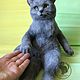 Order Cat Briton. SoftToysByElenaArt. Livemaster. . Felted Toy Фото №3