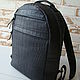 Stylish black leather backpack "Matte crocodile". Handmade. Backpacks. VANhandmade (VANhandmade). Online shopping on My Livemaster.  Фото №2