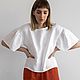 Minus 30% White linen top with flared sleeves. Tops. e-fashionspb. My Livemaster. Фото №4