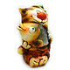 Ceramic figurine 'The Fisher Cat'. Figurines. aboka. Online shopping on My Livemaster.  Фото №2