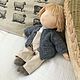 Заказать Вальдорфская кукла -мальчик, в пришивном комбинезоне. Doll's Mommy / Кукольная мама. Ярмарка Мастеров. . Вальдорфские куклы и звери Фото №3