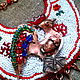 Колье "Петушок - красный гребешок!, медь, бисер, кожа, Necklace, St. Petersburg,  Фото №1