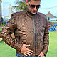 Brown Python skin jacket. Mens outerwear. exotiqpython. Online shopping on My Livemaster.  Фото №2