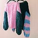 Свитер из мохера в полоску. Свитеры. Wool & Feather. Интернет-магазин Ярмарка Мастеров.  Фото №2