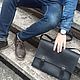 Чёрная кожаная мужская сумка, Мужская сумка, Кривой Рог,  Фото №1