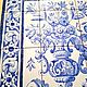 Керамическое панно на стену азулежу (azulejo) "Букет". Плитка и изразцы. Рамакерама (ramacerama). Интернет-магазин Ярмарка Мастеров.  Фото №2