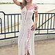 Knitted asymmetrical dress decorated with flowers, Dresses, Balahna,  Фото №1