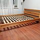 Double bed in Scandinavian style made of solid beech. Bed. WOODKITA. My Livemaster. Фото №4