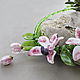 Колье лэмпворк орхидеи большое. Колье. Украшения (BijouByKatie). Ярмарка Мастеров.  Фото №4