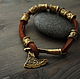 Bracelet with runes ,bracelet with axe ,the Scandinavian bracelet, Bead bracelet, Volgograd,  Фото №1