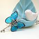 Transparent Pendant Key Blue Butterfly Vintage Key on a Chain Boho. Pendants. WonderLand. Online shopping on My Livemaster.  Фото №2