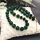 Green beads made of natural agate stones with a cut. Beads2. naturalkavni. My Livemaster. Фото №6