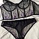 Бюстье из вышивки на сетке+трусики. Комплекты белья. Yanovytska lingerie ( Богдана). Ярмарка Мастеров.  Фото №5