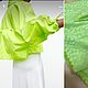 Заказать Тафтовый жаккард лаймового оттенка. Эксклюзивные ткани made in ITALY. Ярмарка Мастеров. . Ткани Фото №3