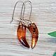 Amber. Earrings 'Perchiki' amber silver. Earrings. Frollena II. Natural Baltic amber. My Livemaster. Фото №4