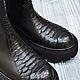 Women's ankle boots made of genuine leather with python leather inserts. Ankle boot. SHOES&BAGS. My Livemaster. Фото №4
