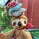   Ленивец Сид. Тедди Зверята. Аленины куклы (Alenaartdolls). Интернет-магазин Ярмарка Мастеров.  Фото №2