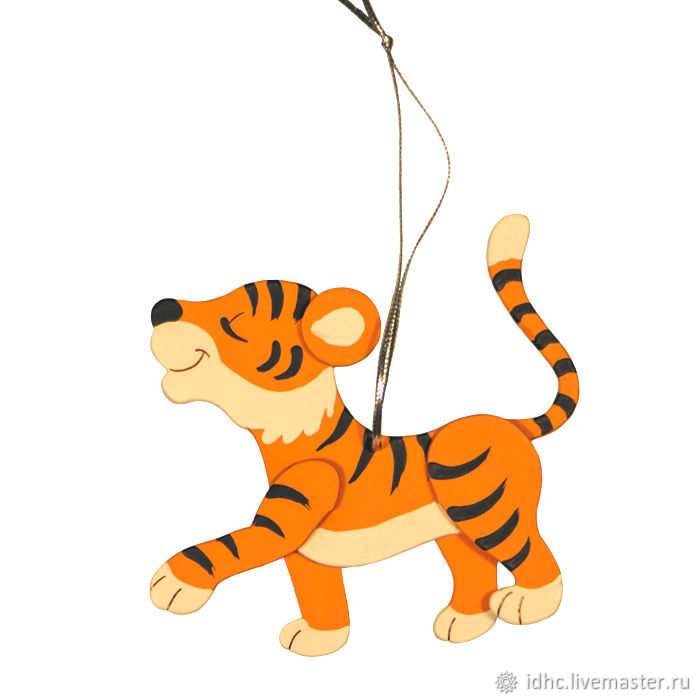 Елочные игрушки: Символ года 2022 - Тигренок – купить онлайн на Ярмарке ...