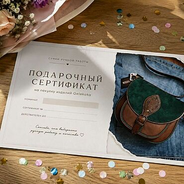 Материалы для творчества ручной работы. Ярмарка Мастеров - ручная работа Сертификат на покупку изделия. Handmade.