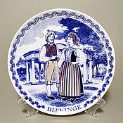 Винтаж: Винтажная тарелка № 1494 " Прибытие почтовой кареты"