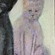 Диптих картины. Кот Борис в цирке. Картины. Елена Разумкова / Наивныйкот. Интернет-магазин Ярмарка Мастеров.  Фото №2