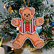 Christmas toy Bear. Christmas decorations. WILD FOREST. Things with a soul. Online shopping on My Livemaster.  Фото №2