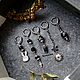 Earrings set in BOHO rhodium style 'For five punctures'. Thread earring. Ekaterina Rud ( stylish stones ). Online shopping on My Livemaster.  Фото №2