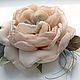 Order FABRIC FLOWERS. Chiffon rose brooch ' Creme brulee'. fioridellavita. Livemaster. . Brooches Фото №3