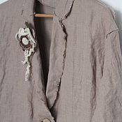 Одежда handmade. Livemaster - original item Linen coat with open edges. Handmade.
