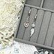 Асимметричные серьги с горным хрусталем и розовым кварцем, Серьги классические, Москва,  Фото №1