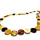 Beads from natural amber 'Tablets', Necklace, ,  Фото №1