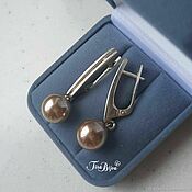 Украшения handmade. Livemaster - original item Earrings classic: Silver earrings with pearls. Handmade.