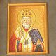 Вышитая икона  "Святой Николай Угодник"