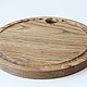 Round oak cutting Board. D 25cm. Color 'walnut'. Utensils. derevyannaya-masterskaya-yasen (yasen-wood). Online shopping on My Livemaster.  Фото №2