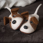 Обувь ручной работы handmade. Livemaster - original item Felted Slippers for children Dogs. Handmade.