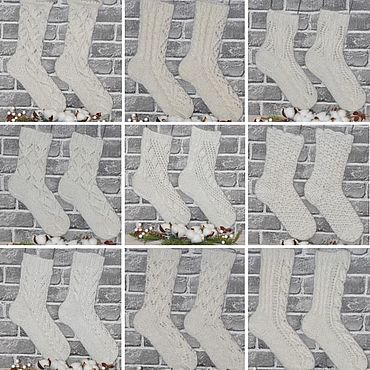 Аксессуары ручной работы. Ярмарка Мастеров - ручная работа Носки: Ажурные пуховые носки женские. Handmade.