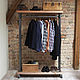 London-loft style rail on wheels with two shelves, Hanger, Moscow,  Фото №1