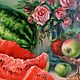 Картина маслом"Арбузный натюрморт". Картины. Svetlana Kolotilova акварель,масло. Интернет-магазин Ярмарка Мастеров.  Фото №2