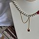 Колье из коралла и жемчуга майорка. Колье. suerte jewelry. Интернет-магазин Ярмарка Мастеров.  Фото №2