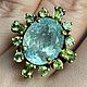 Кольцо с аквамарином 9ct и хризолитами, Кольца, Саратов,  Фото №1