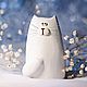 Figurine cat / white cat - a gift on March 8, Fine art photographs, St. Petersburg,  Фото №1