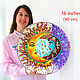 Large plate on the wall 'Solar Eclipse' D 40 cm, Decorative plates, Krasnodar,  Фото №1
