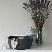 Для дома и интерьера handmade. Livemaster - original item Basket made of cotton cord for interior.. Handmade.