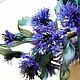 Brooch-pin 'Bouquet of cornflowers', Brooches, Moscow,  Фото №1