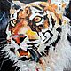 Картина маслом тигр Картина с животными Интерьерная картина маслом, Картины, Таганрог,  Фото №1