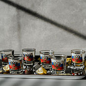 Посуда handmade. Livemaster - original item Set of glass glasses 