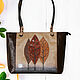 Leather woman brown beige artistic handbag "Klimt. The Kiss". Classic Bag. Leather  Art  Phantasy. Online shopping on My Livemaster.  Фото №2